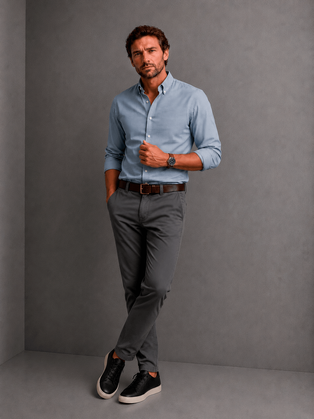 Pantalon Denver Regular Fit Gris